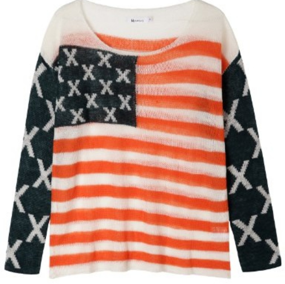 SJSP American Flag Knit Top M L XL